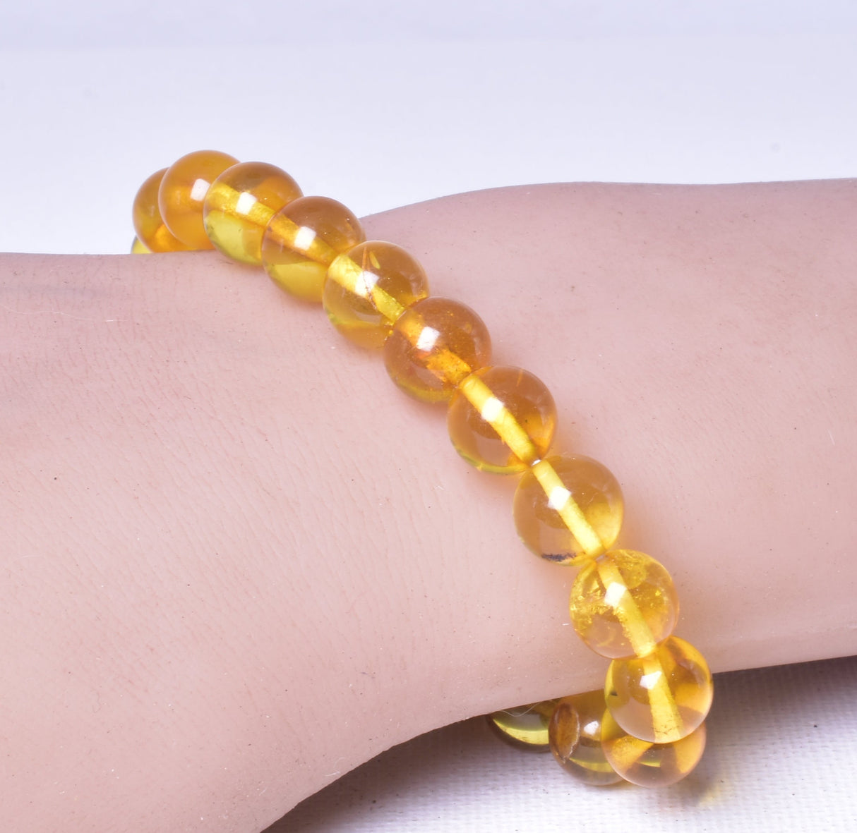 AMBER BEADED BRACELET J96