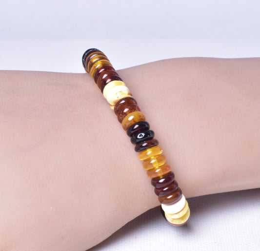 AMBER BEADED BRACELET J101