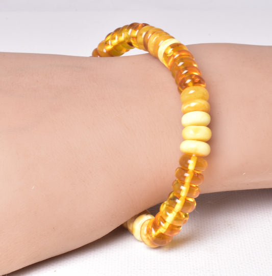 AMBER BEADED BRACELET J126