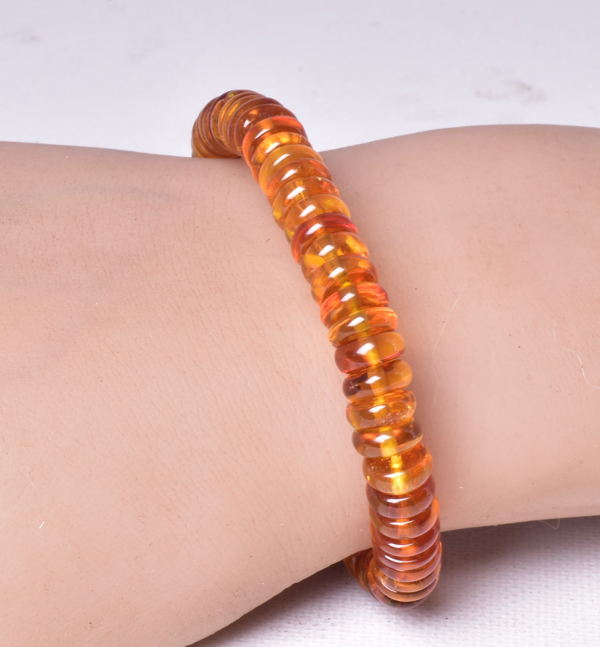 AMBER BEADED BRACELET J123