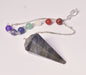 LABRADORITE PENDULUM with CHAKRA CHAIN J142