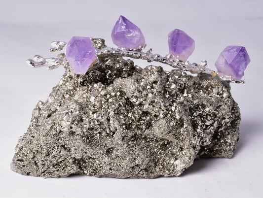 PYRITE and AMETHYST TREE P323
