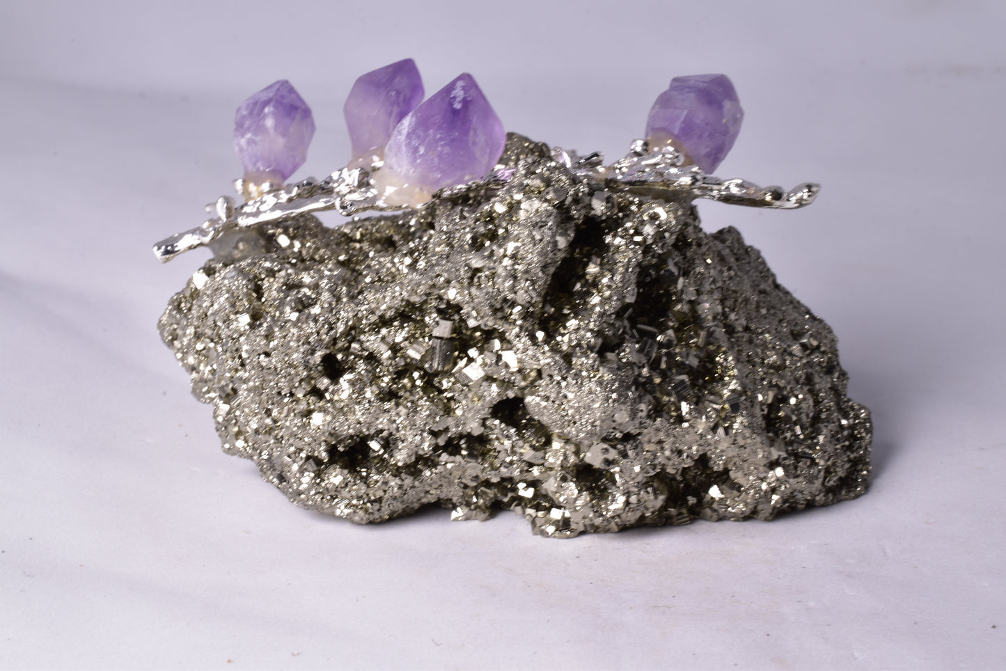 PYRITE and AMETHYST TREE P323