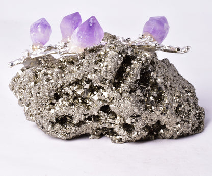PYRITE and AMETHYST TREE P323