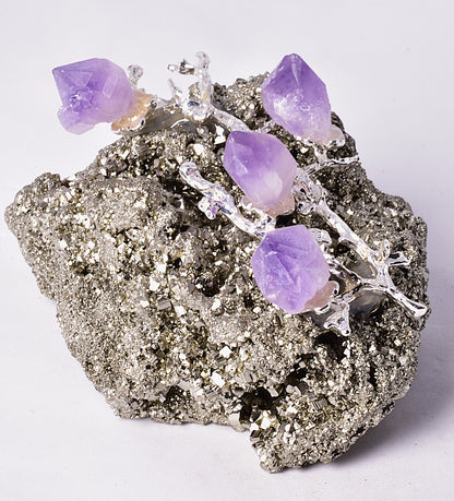 PYRITE and AMETHYST TREE P323