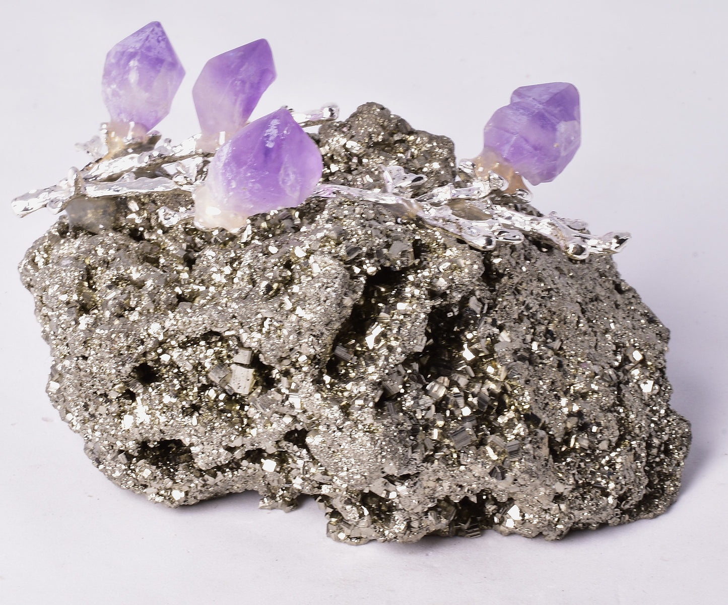 PYRITE and AMETHYST TREE P323