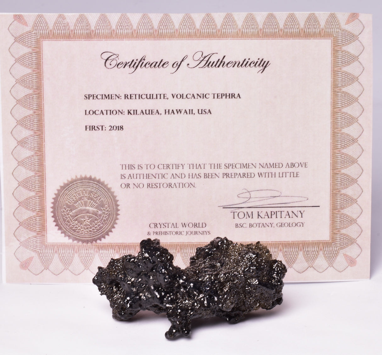 RETICULITE, VOLCANIC TEPHRA, KILAUEA VOLCANO 2018, HAWAII V06