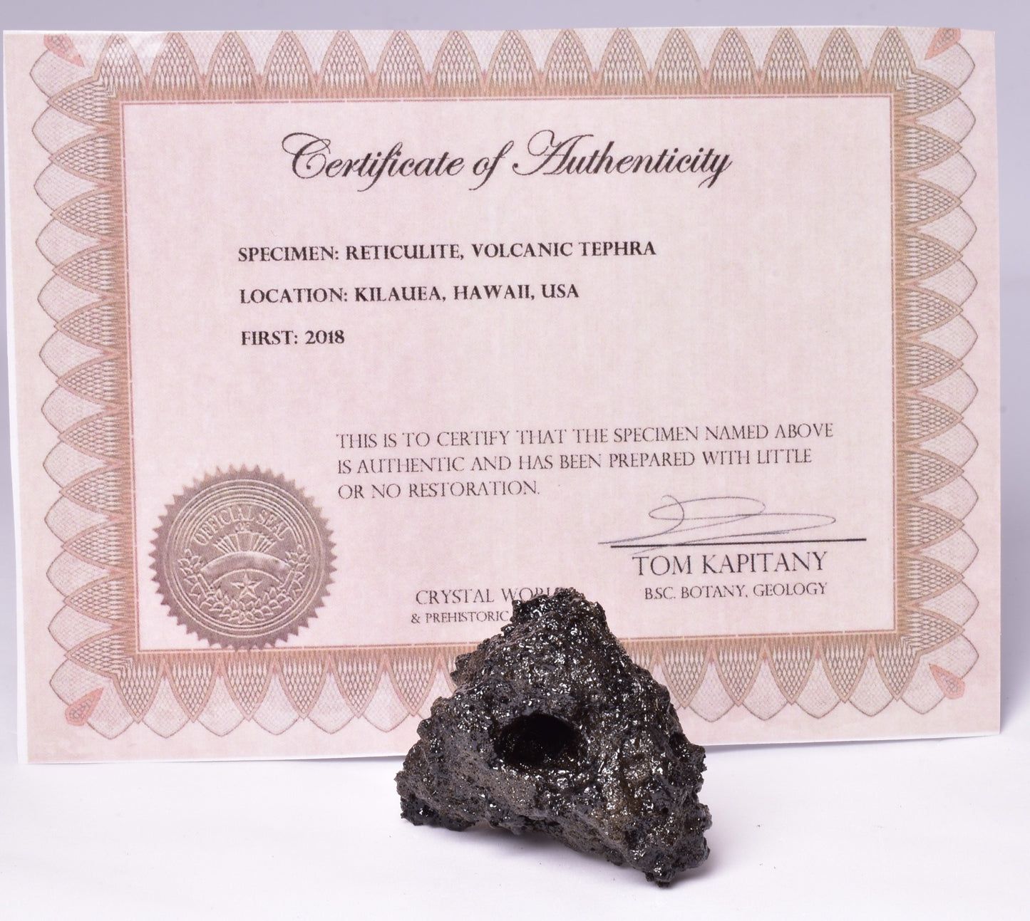 RETICULITE, VOLCANIC TEPHRA, KILAUEA VOLCANO 2018, HAWAII V07