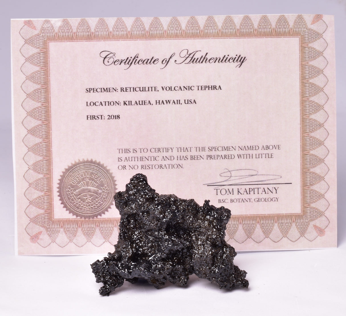 RETICULITE, VOLCANIC TEPHRA, KILAUEA VOLCANO 2018, HAWAII V09