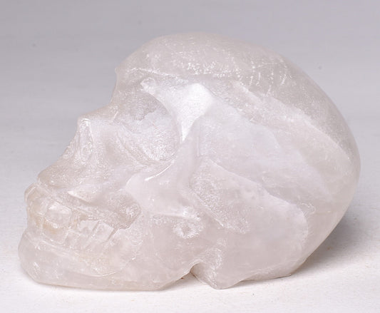 QUARTZ CRYSTAL CARVED SKULL P674