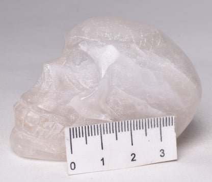 QUARTZ CRYSTAL CARVED SKULL P674