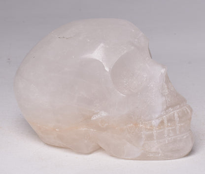 QUARTZ CRYSTAL CARVED SKULL P674