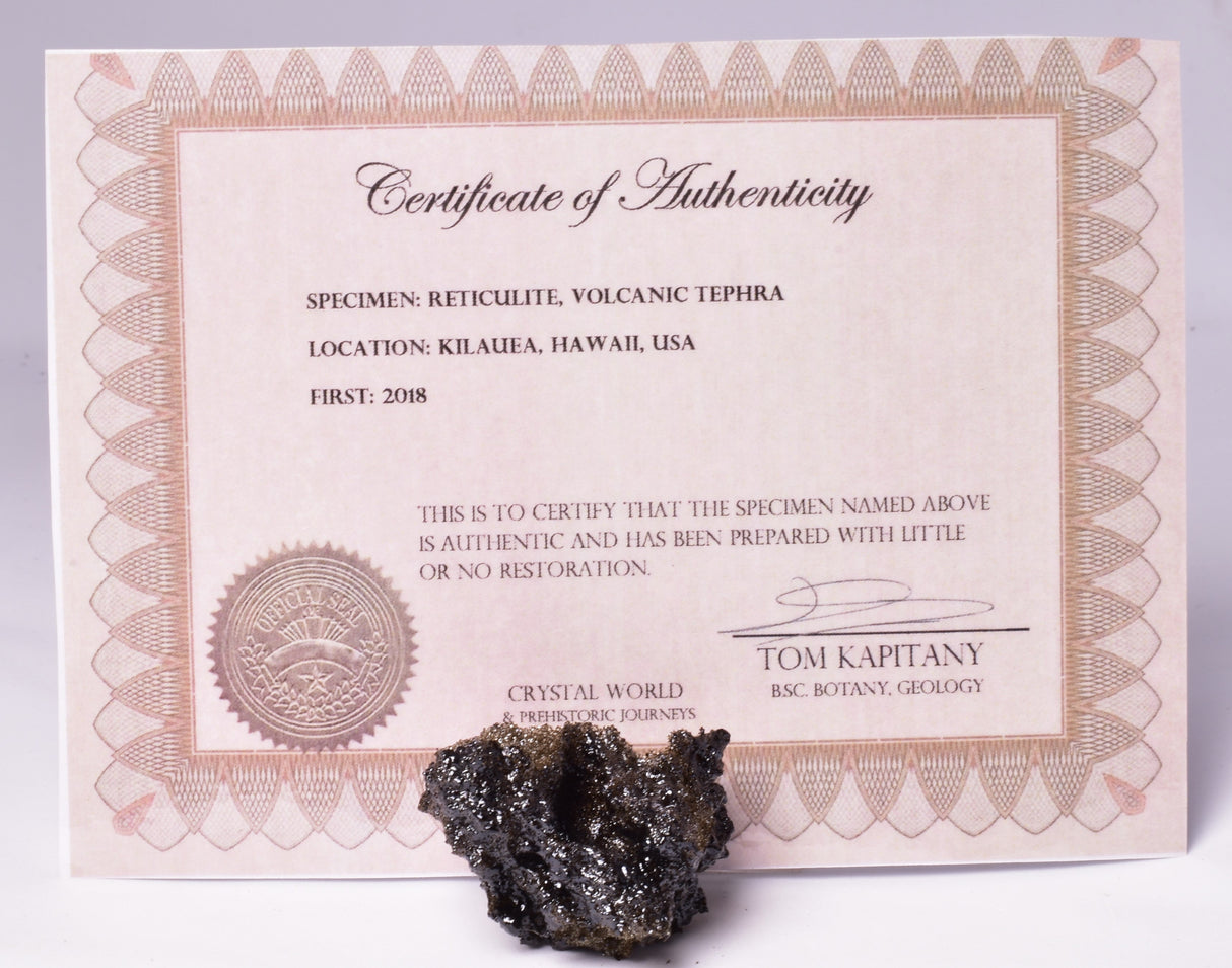 RETICULITE, VOLCANIC TEPHRA, KILAUEA VOLCANO 2018, HAWAII V10