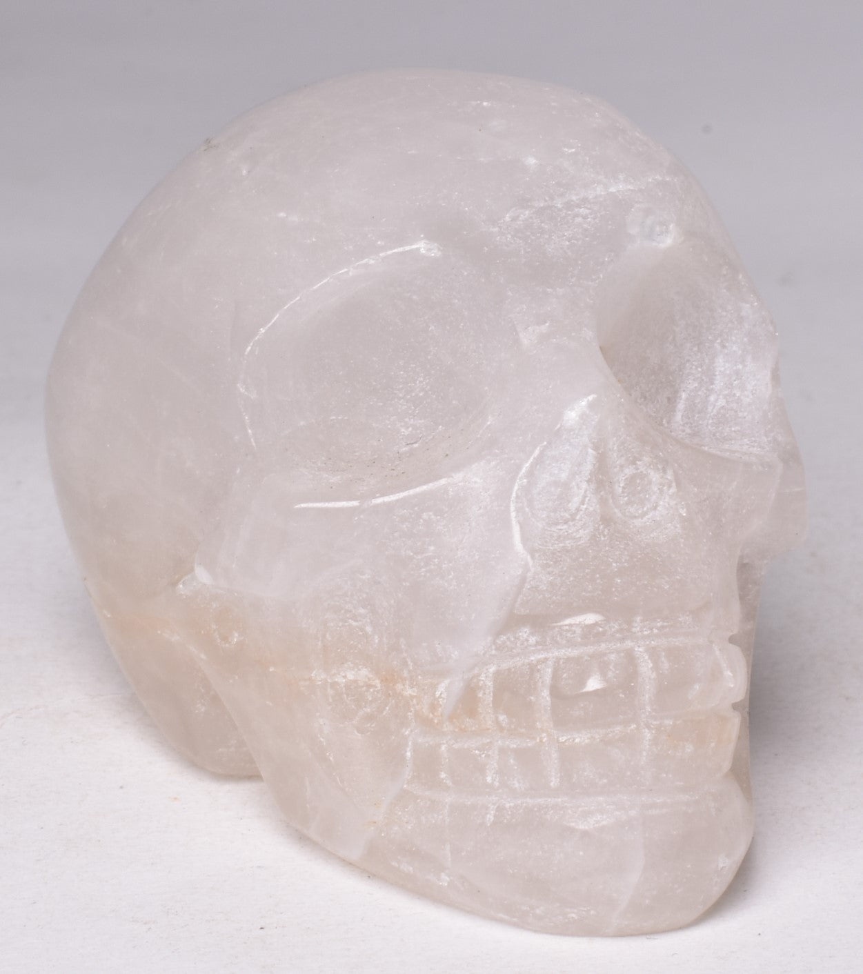 QUARTZ CRYSTAL CARVED SKULL P674