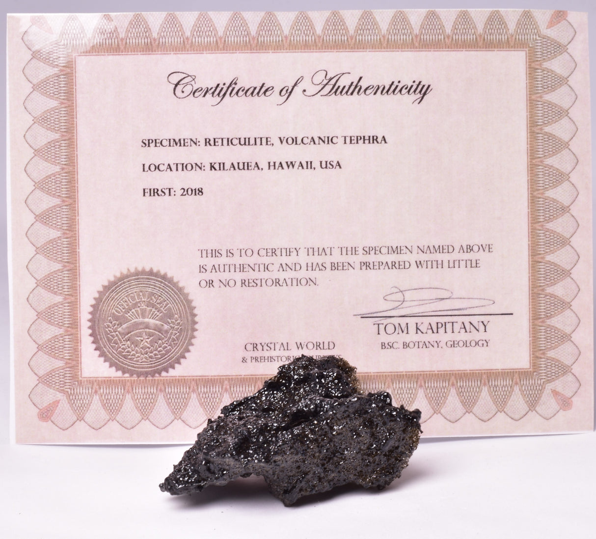 RETICULITE, VOLCANIC TEPHRA, KILAUEA VOLCANO 2018, HAWAII V11