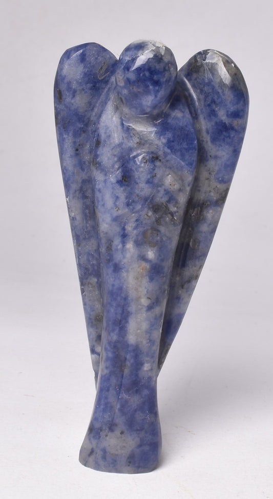 SODALITE CRYSTAL ANGEL CARVING P1071