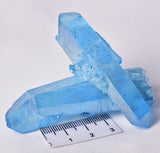 BLUE TITANIUM AURA QUARTZ POINT CLUSTER P2055