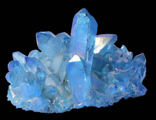 BLUE TITANIUM AURA QUARTZ POINT CLUSTER P431