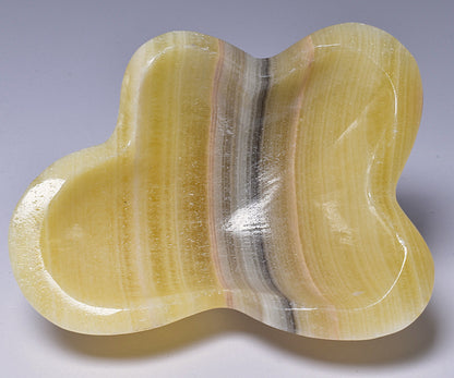 ARAGONITE DISH CARVING 9CM P2048