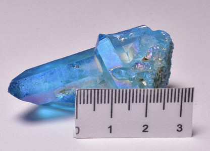 BLUE TITANIUM AURA QUARTZ POINT CLUSTER P2049