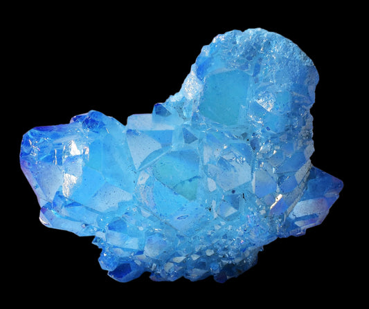 BLUE TITANIUM AURA QUARTZ POINT CLUSTER P435