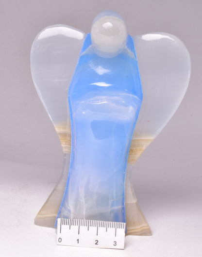 DYED ONYX ANGEL CARVING P1084