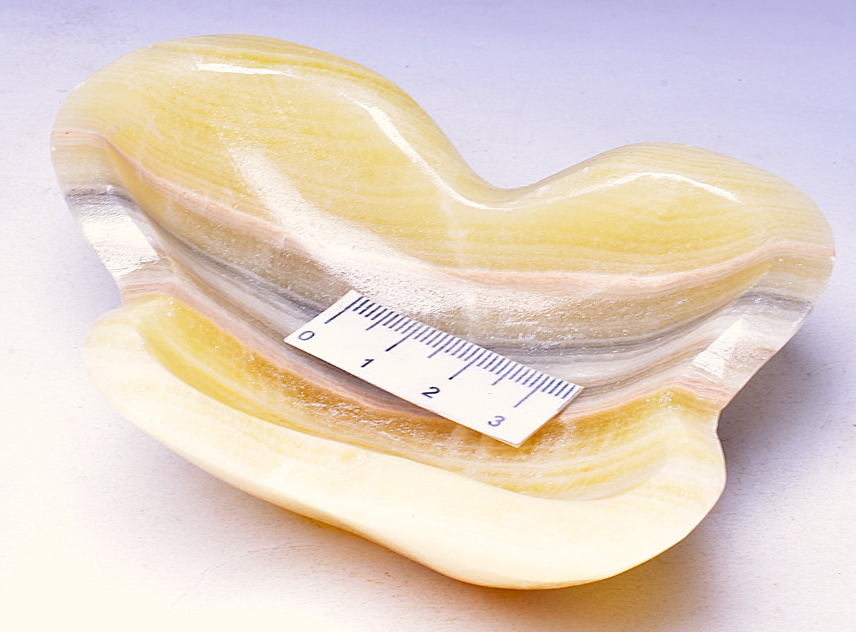 ARAGONITE BOWL CARVING 9CM P1087