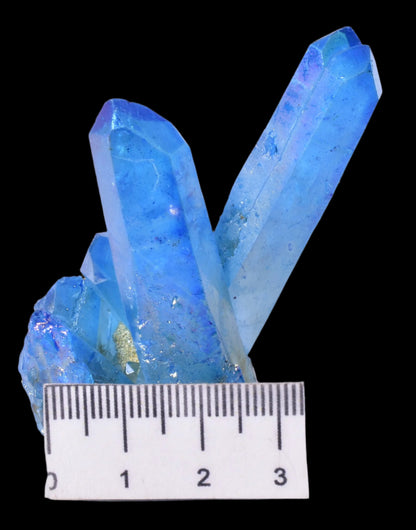 BLUE TITANIUM AURA QUARTZ POINT CLUSTER P440