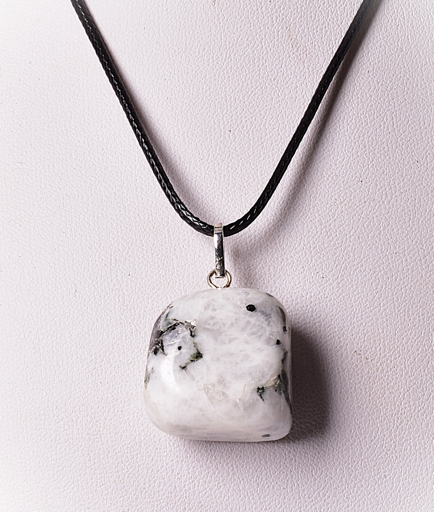 MOONSTONE CRYSTAL TUMBLE PENDANT J108
