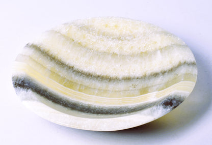 ARAGONITE DISH CARVING 9CM P153
