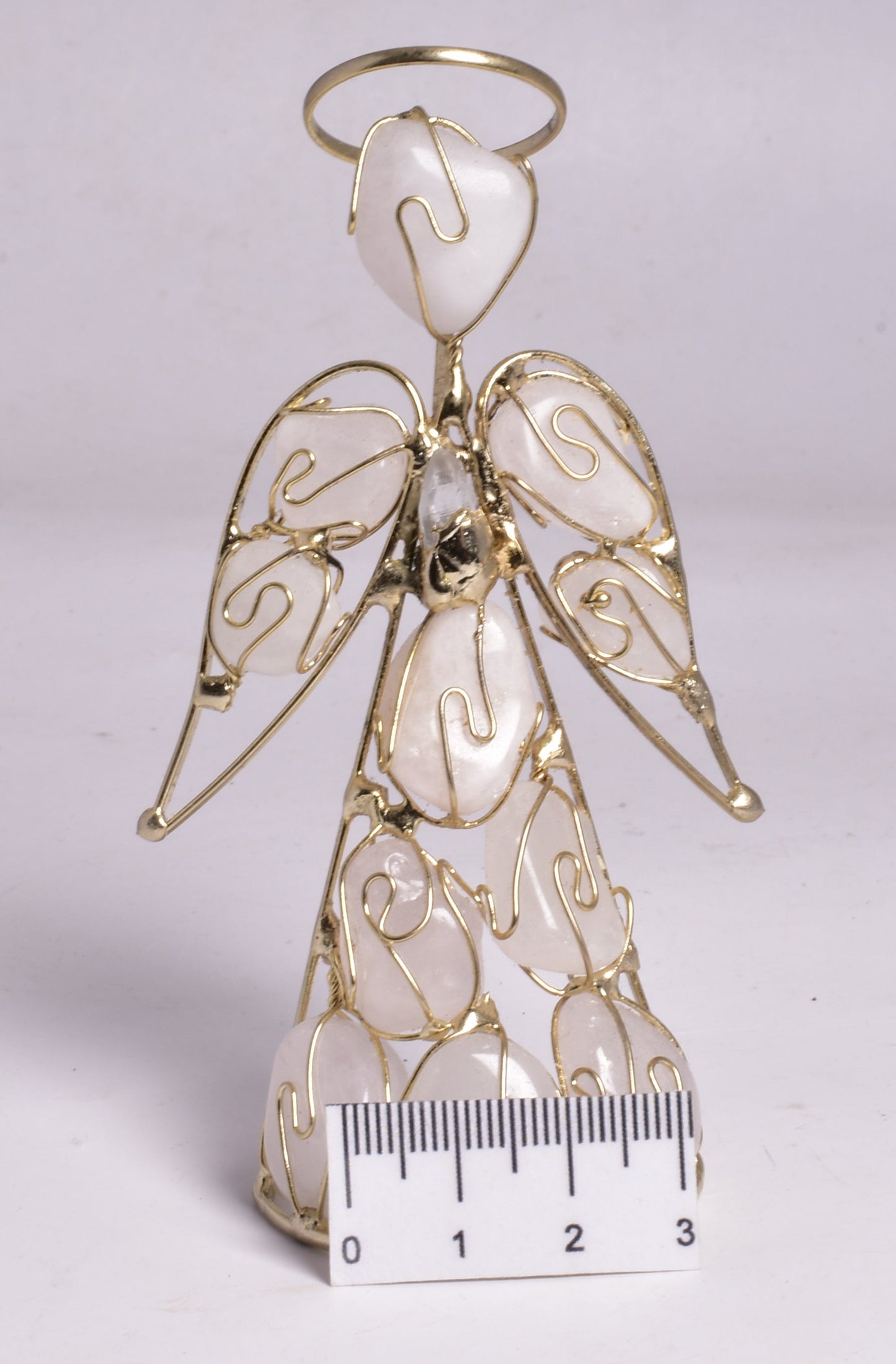 ROSE QUARTZ ANGEL with AMETHYST POINT P73