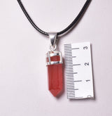 CARNELIAN POINT PENDANT set in STERLING SILVER J151