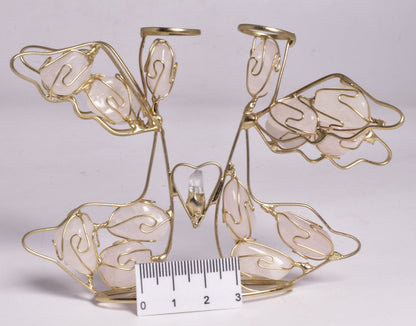 ROSE QUARTZ ANGEL LOVERS with AMETHYST POINT P81