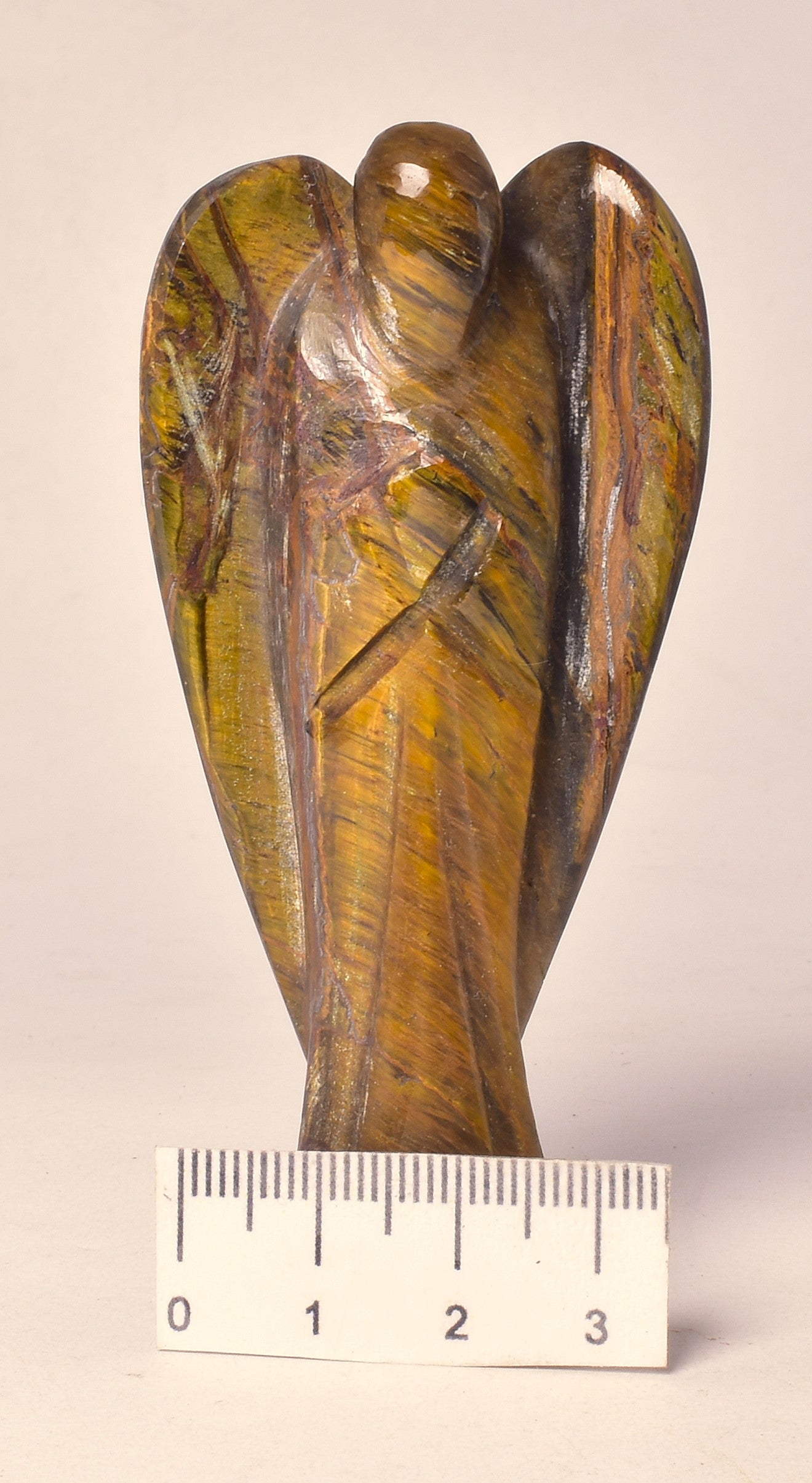 TIGER EYE CRYSTAL ANGEL CARVING P557