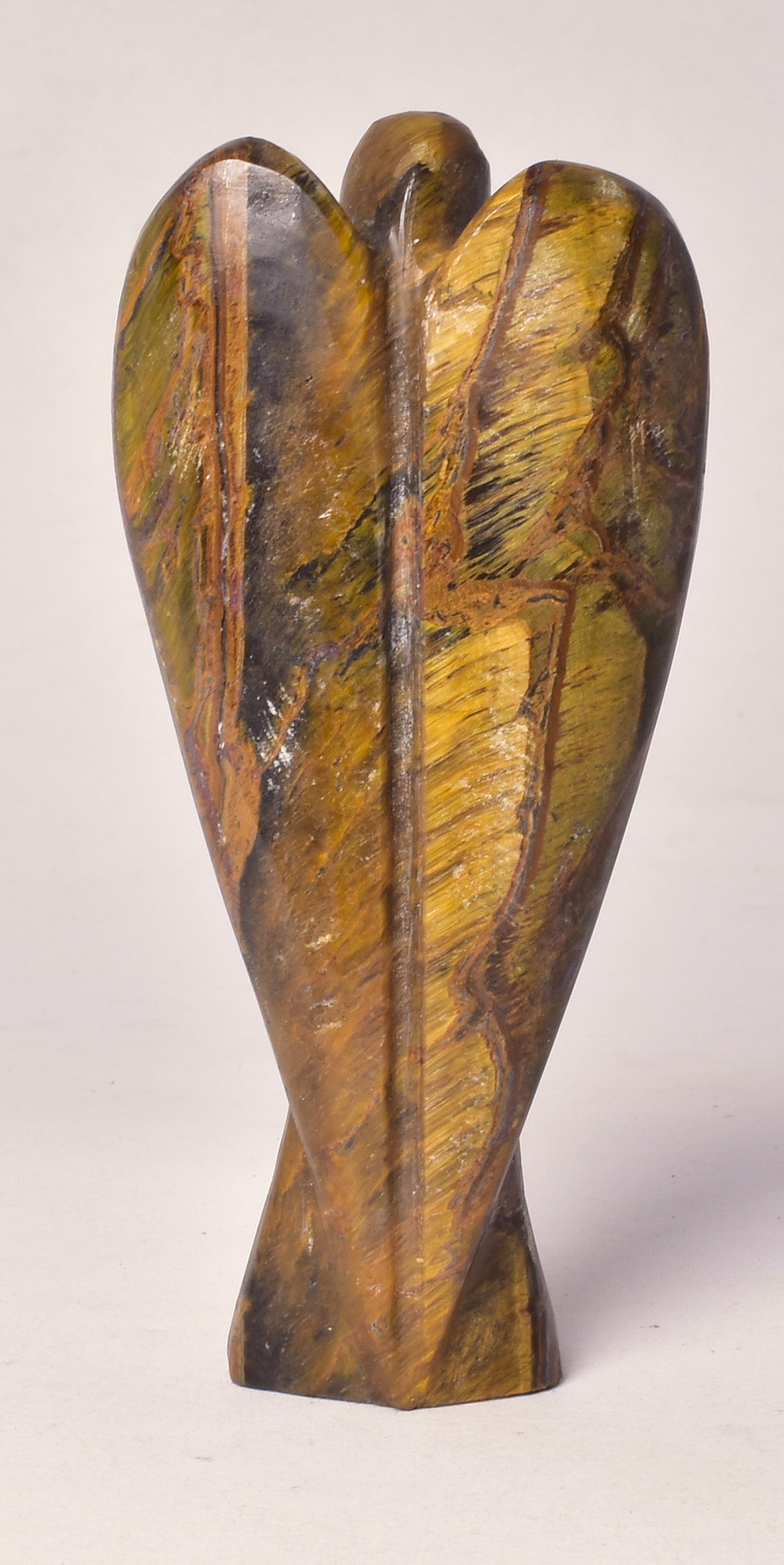 TIGER EYE CRYSTAL ANGEL CARVING P557