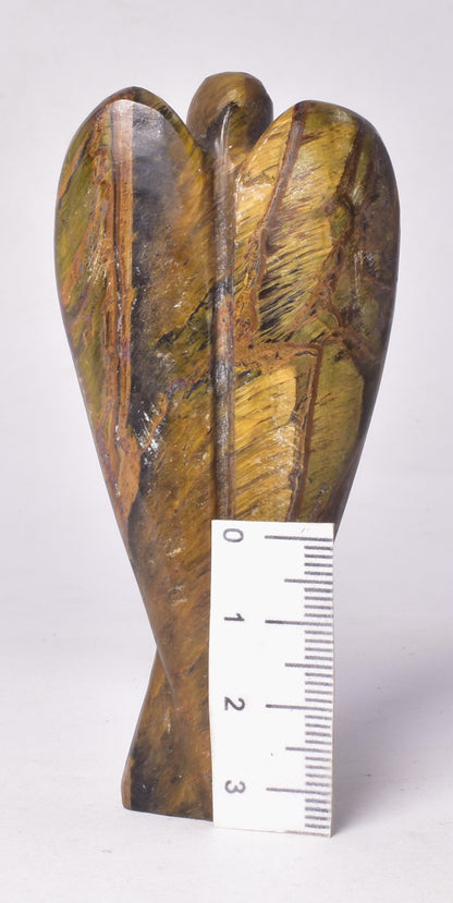 TIGER EYE CRYSTAL ANGEL CARVING P557