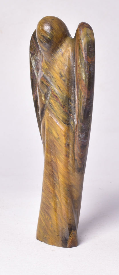 TIGER EYE CRYSTAL ANGEL CARVING P557