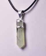 PREHNITE POINT PENDANT set in STERLING SILVER J154