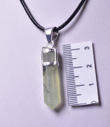 PREHNITE POINT PENDANT set in STERLING SILVER J154