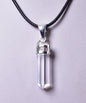 CLEAR QUARTZ POINT PENDANT set in STERLING SILVER J157