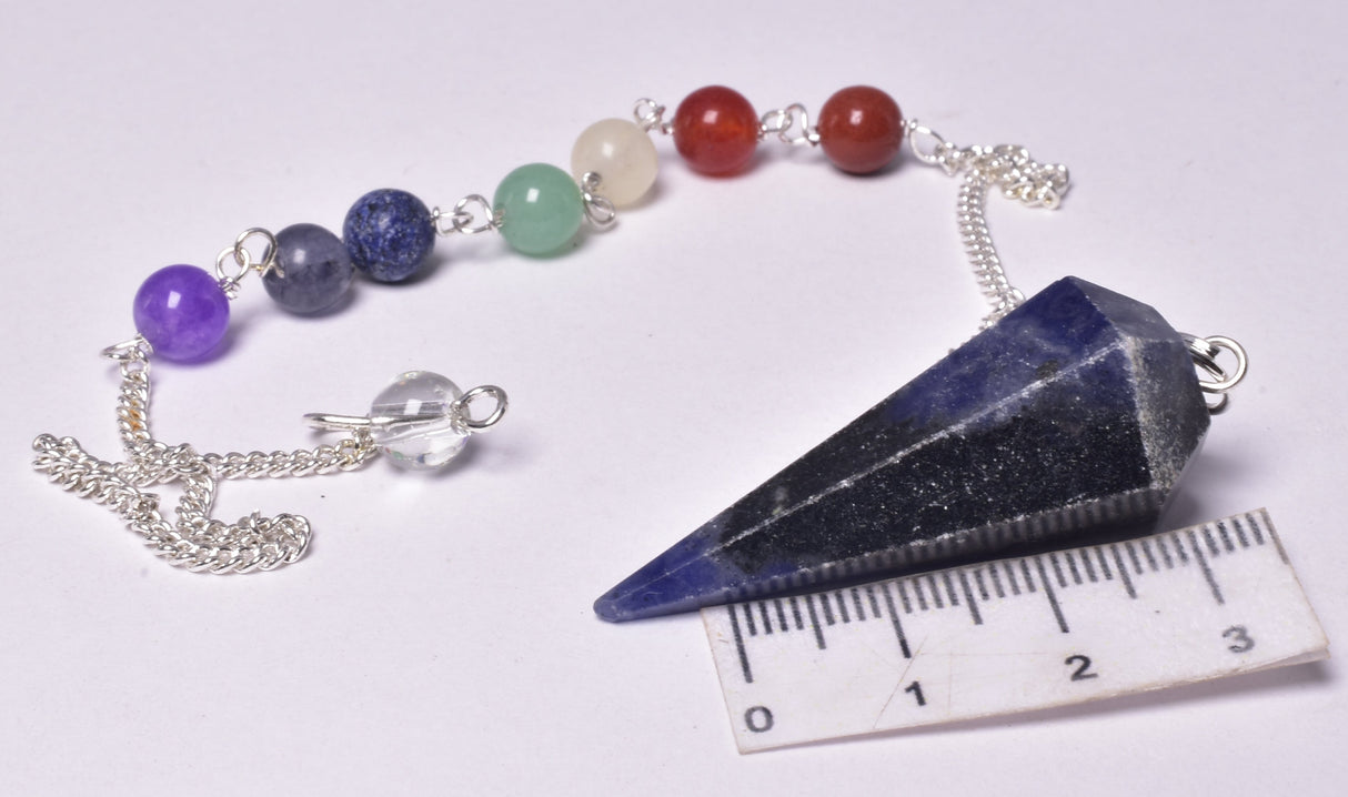 CHAKRA CRYSTAL SODALITE PENDULUM P237