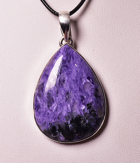 CHAROITE PENDANT set in STERLING SILVER J149