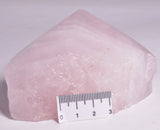 ROSE QUARTZ POINT, ROUGH BASE P85