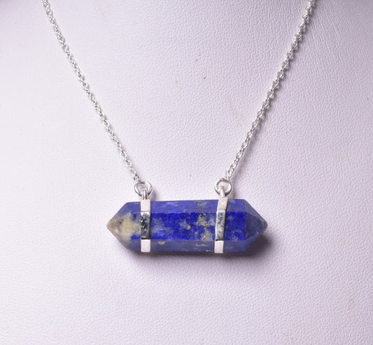 LAPIS LAZULI DOUBLE TERMINATED POINT PENDANT J160