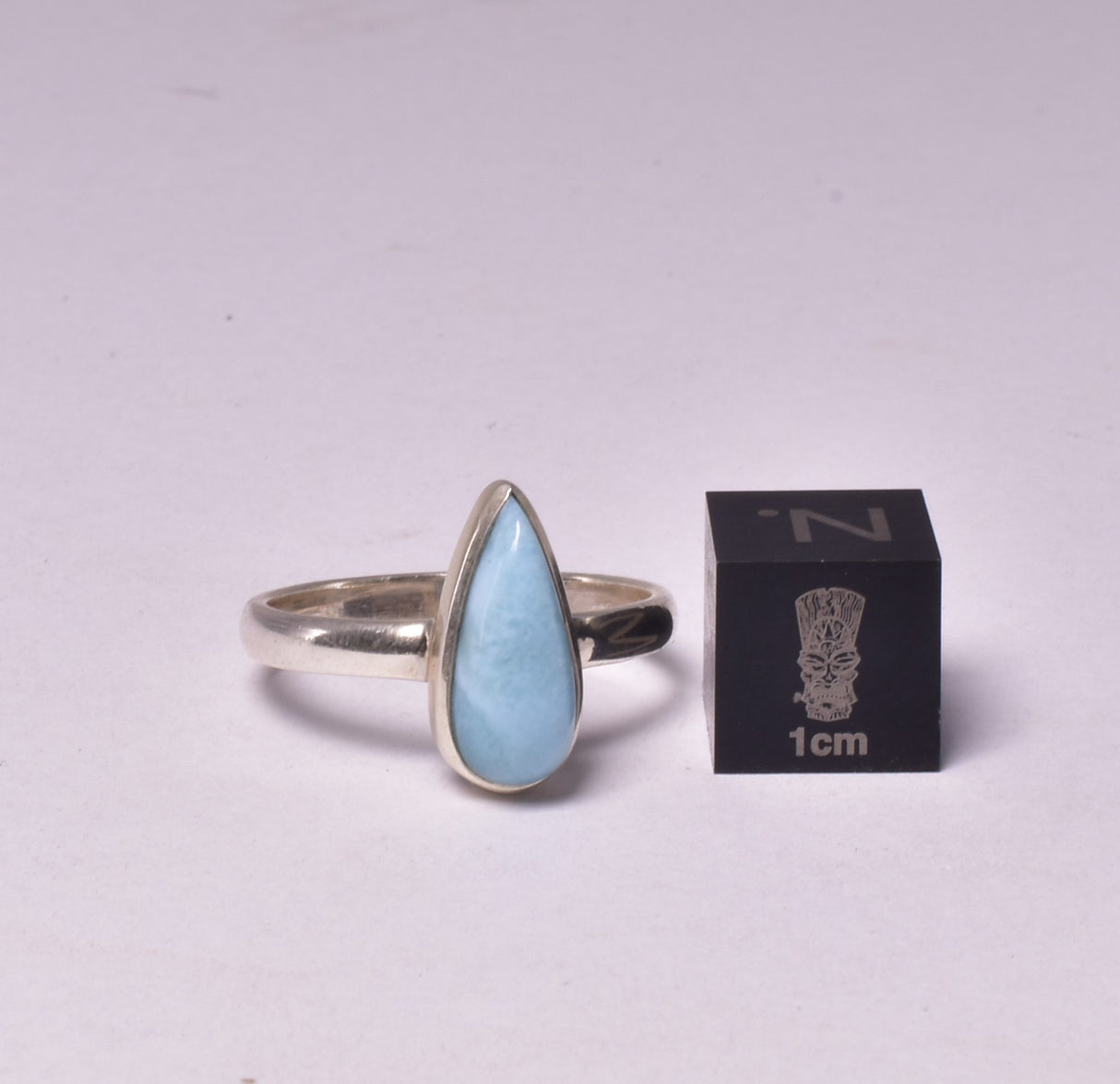LARIMAR RING set in STERLING SILVER, SIZE O/7.5 J201