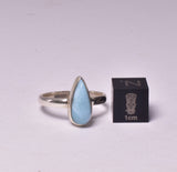 LARIMAR RING set in STERLING SILVER, SIZE O/7.5 J201