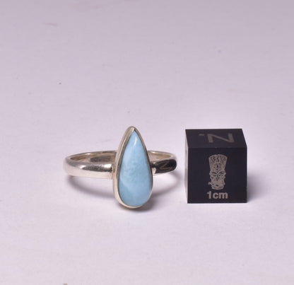 LARIMAR RING set in STERLING SILVER, SIZE O/7.5 J201