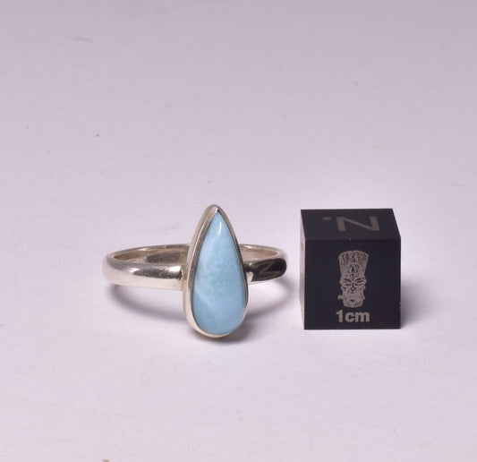 LARIMAR RING set in STERLING SILVER, SIZE O/7.5 J201