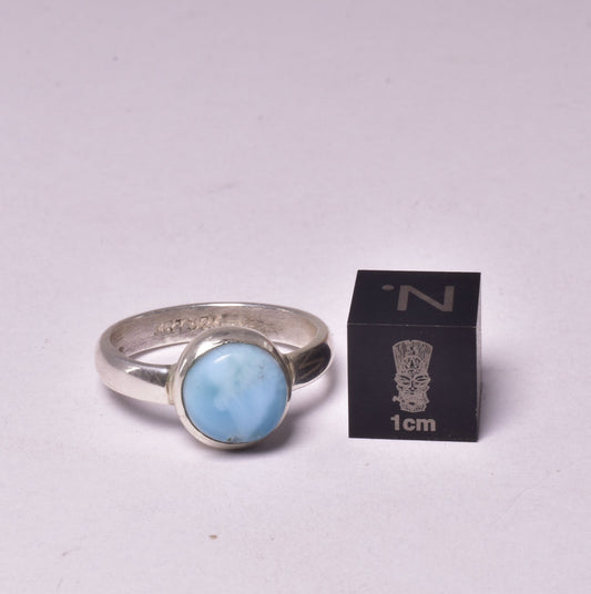 LARIMAR RING set in STERLING SILVER, SIZE M/6.5 J202