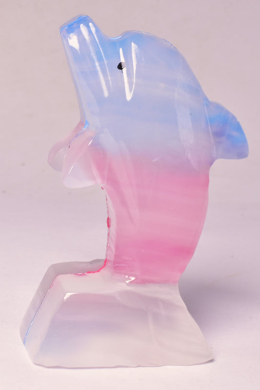 DYED ONYX DOLPHIN CARVING P820